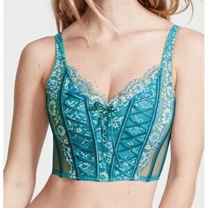 NWT Victorias Secret blue teal corset top bustier